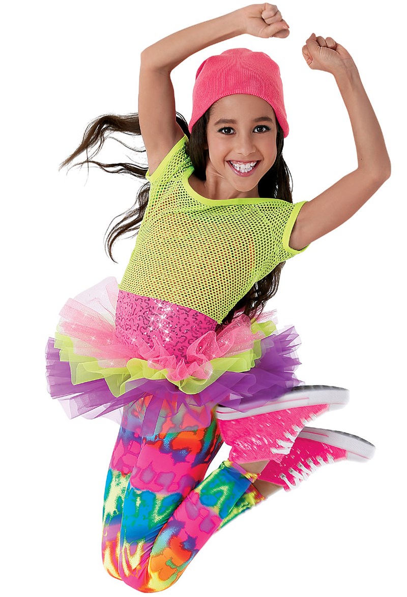 80s Neon Jazz Dance Costume Set