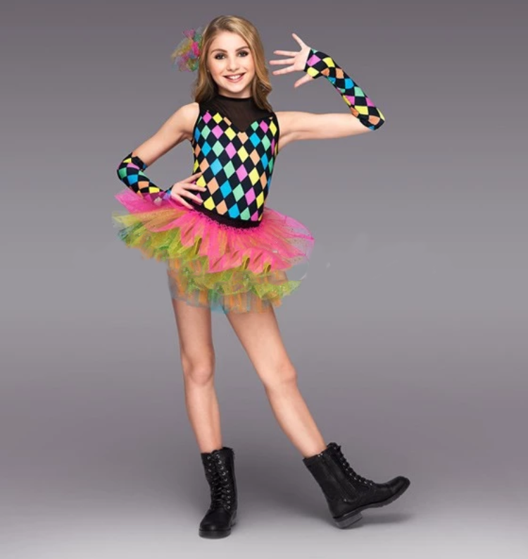 Harlequin Diamond Print Jazz Dance Costume