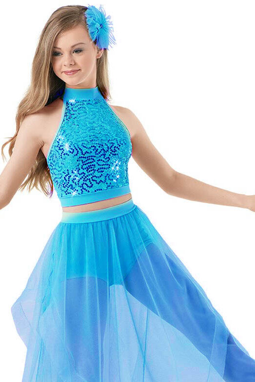 Weissman Turquoise Two-Piece Lyrical Dance Costume