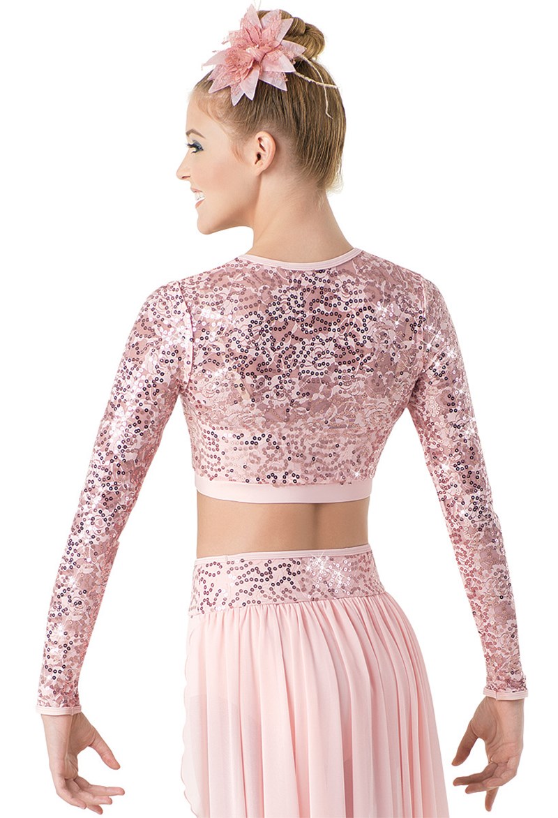 Pale Pink Two-Piece Sequin - Image 2